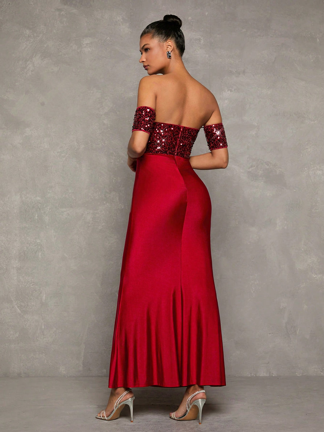 Rochie de ocazie SHEIN, vișiniu