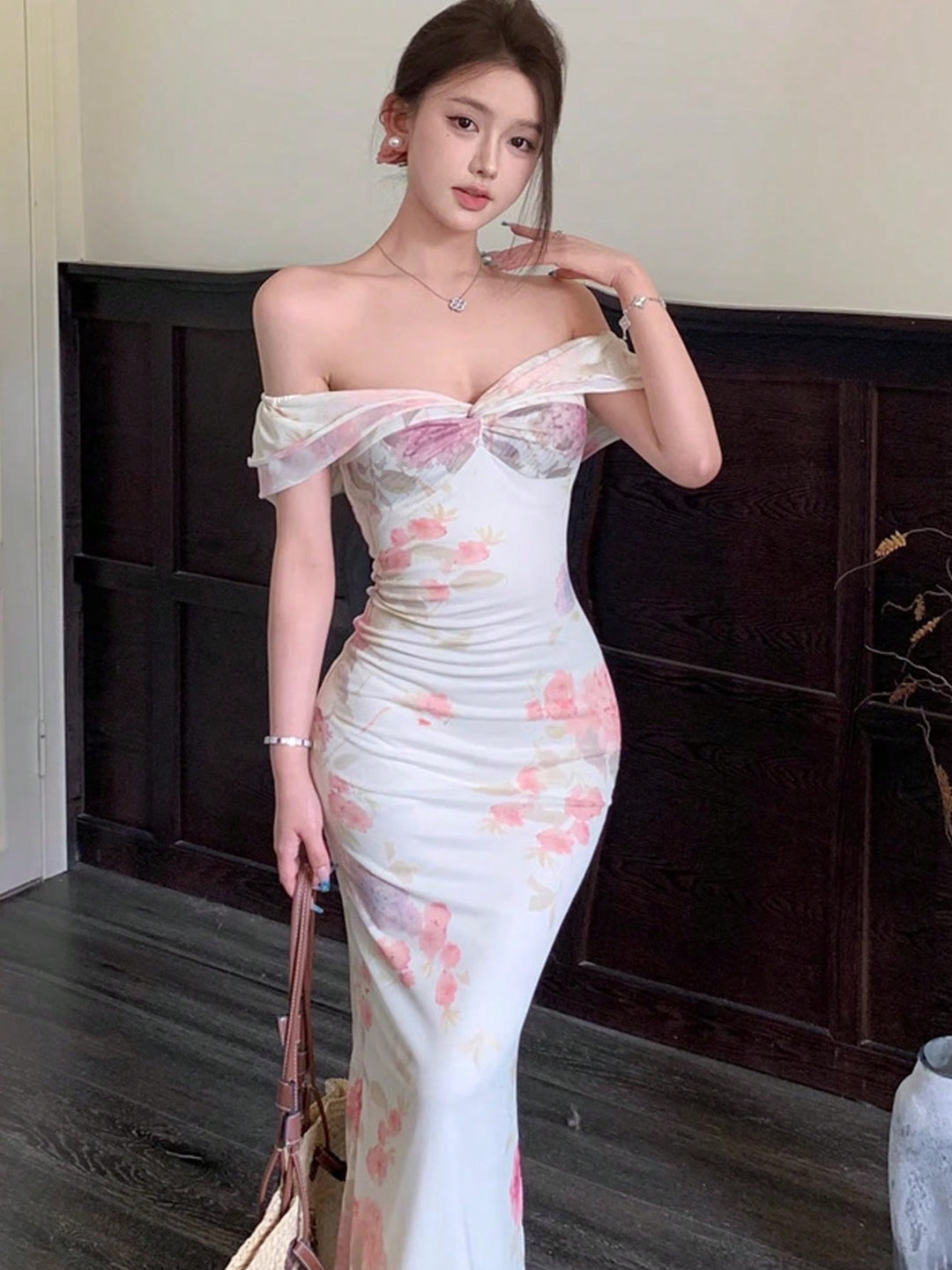 Rochie midi SHEIN, alb