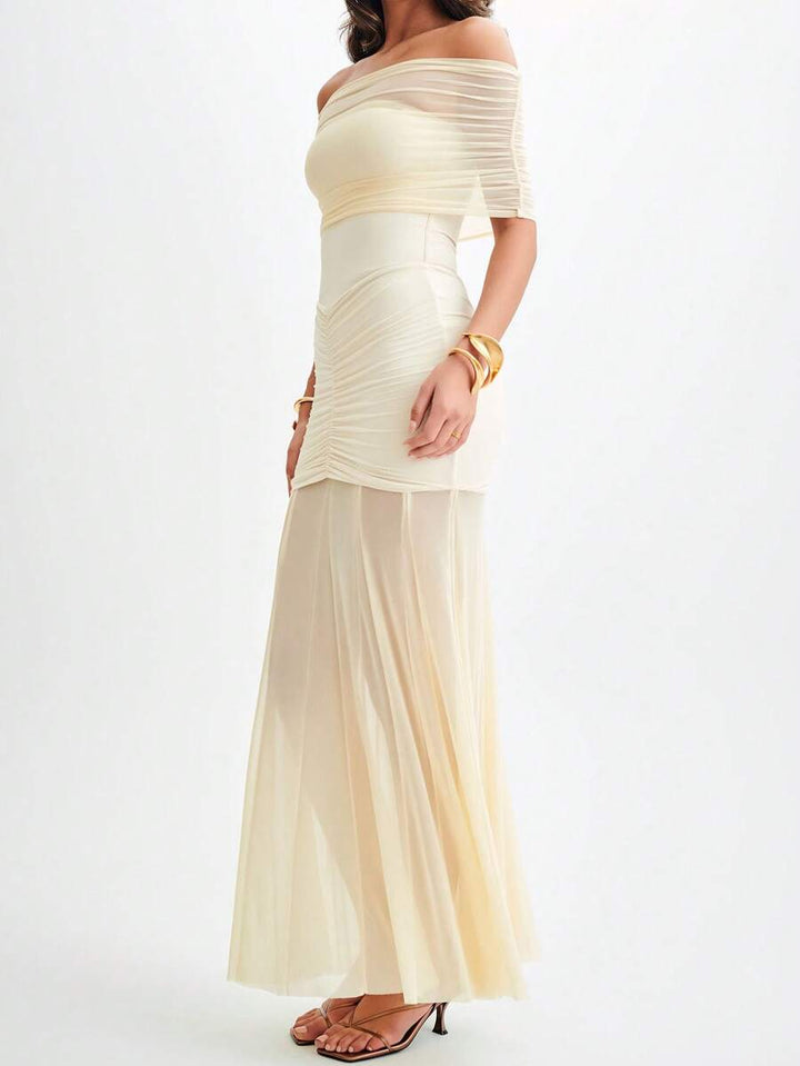Rochie maxi SHEIN, crem