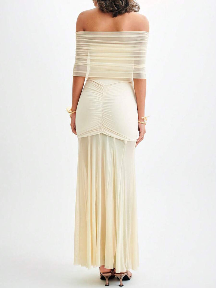 Rochie maxi SHEIN, crem