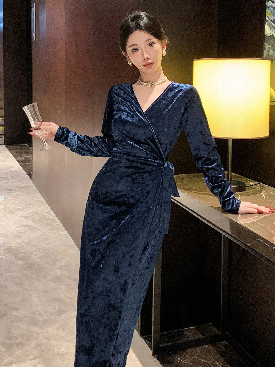 Rochie midi SHEIN, albastru