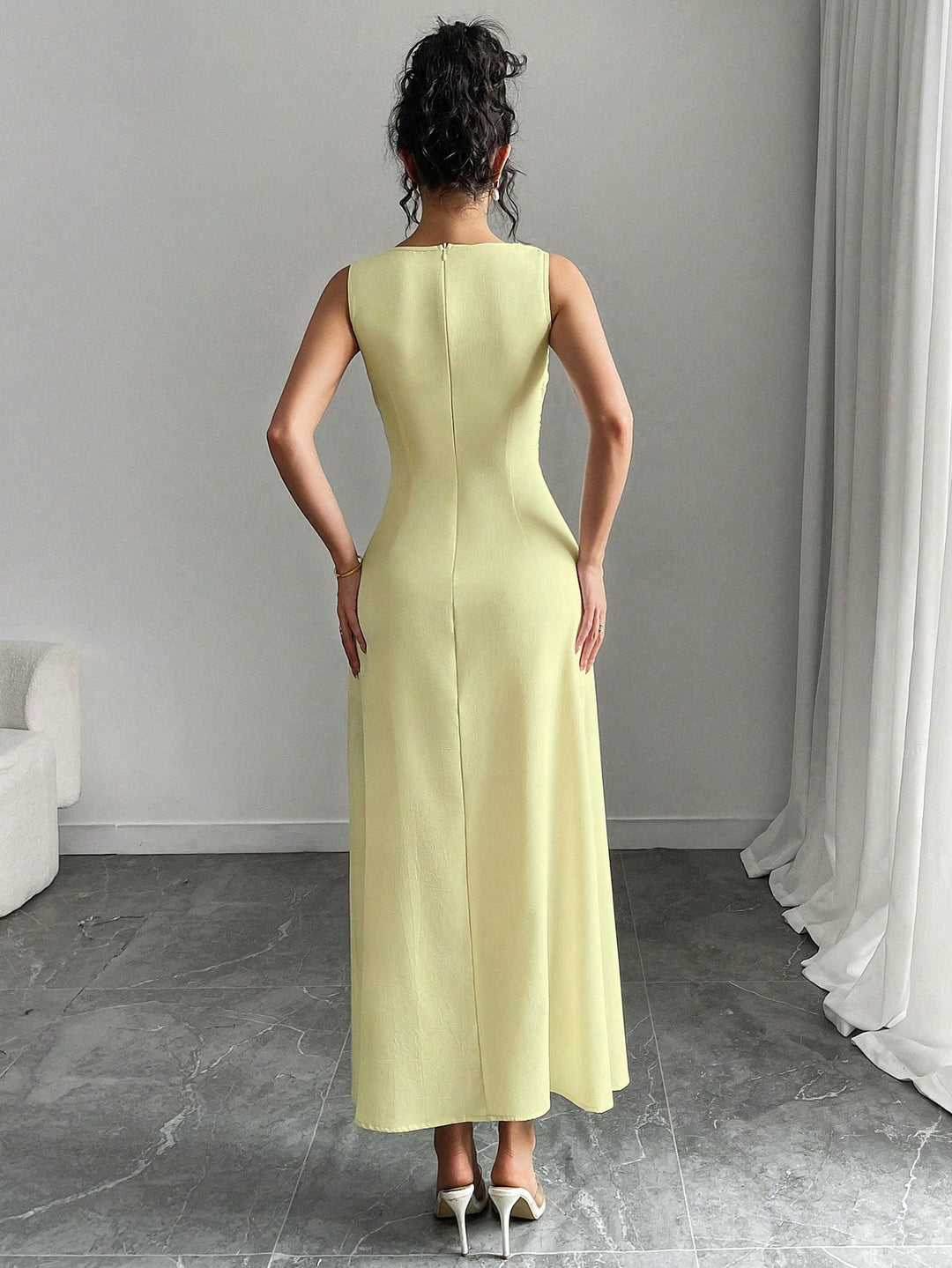 Rochie midi SHEIN, galben