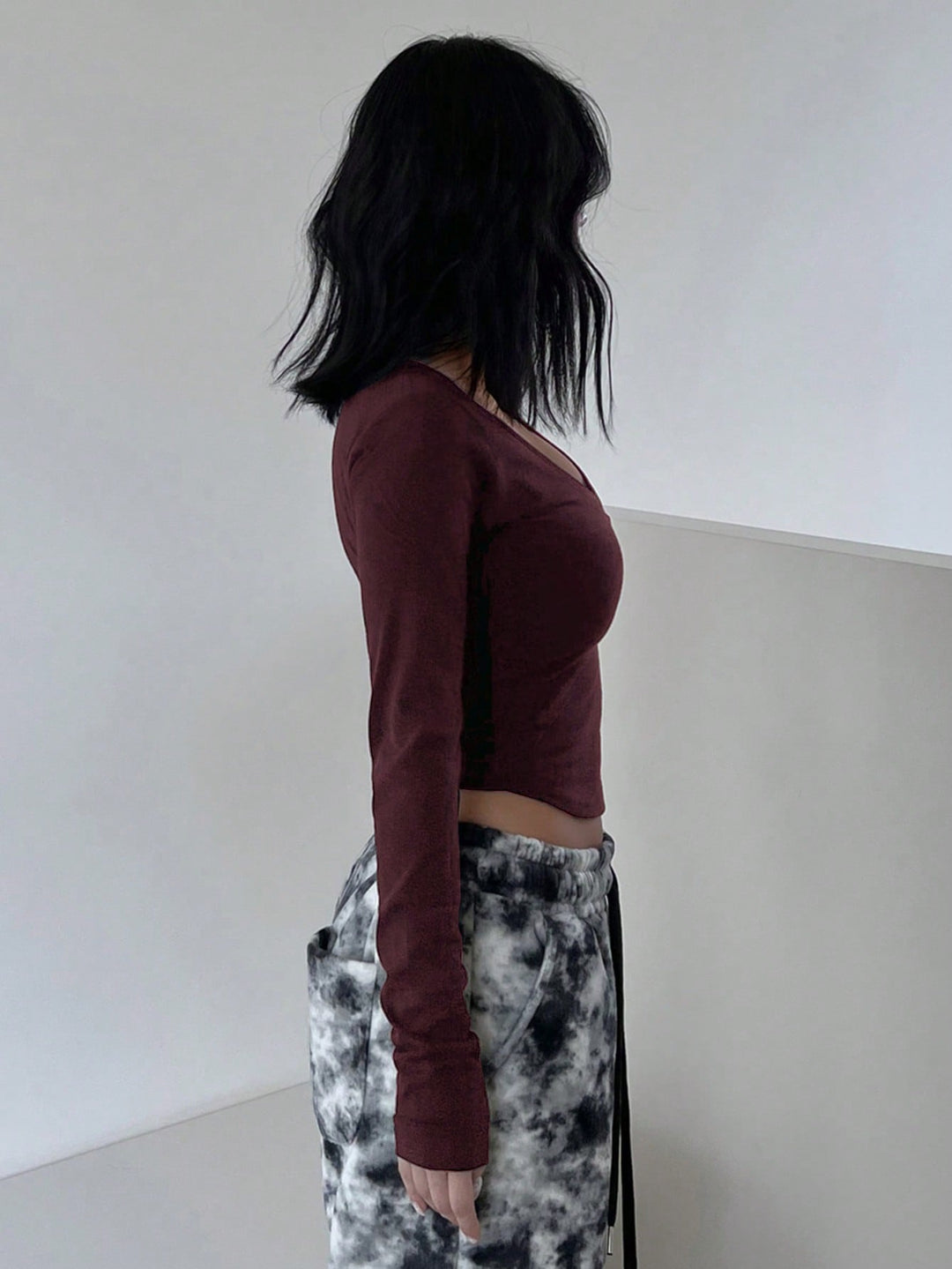 SHEIN póló, meggypiros
