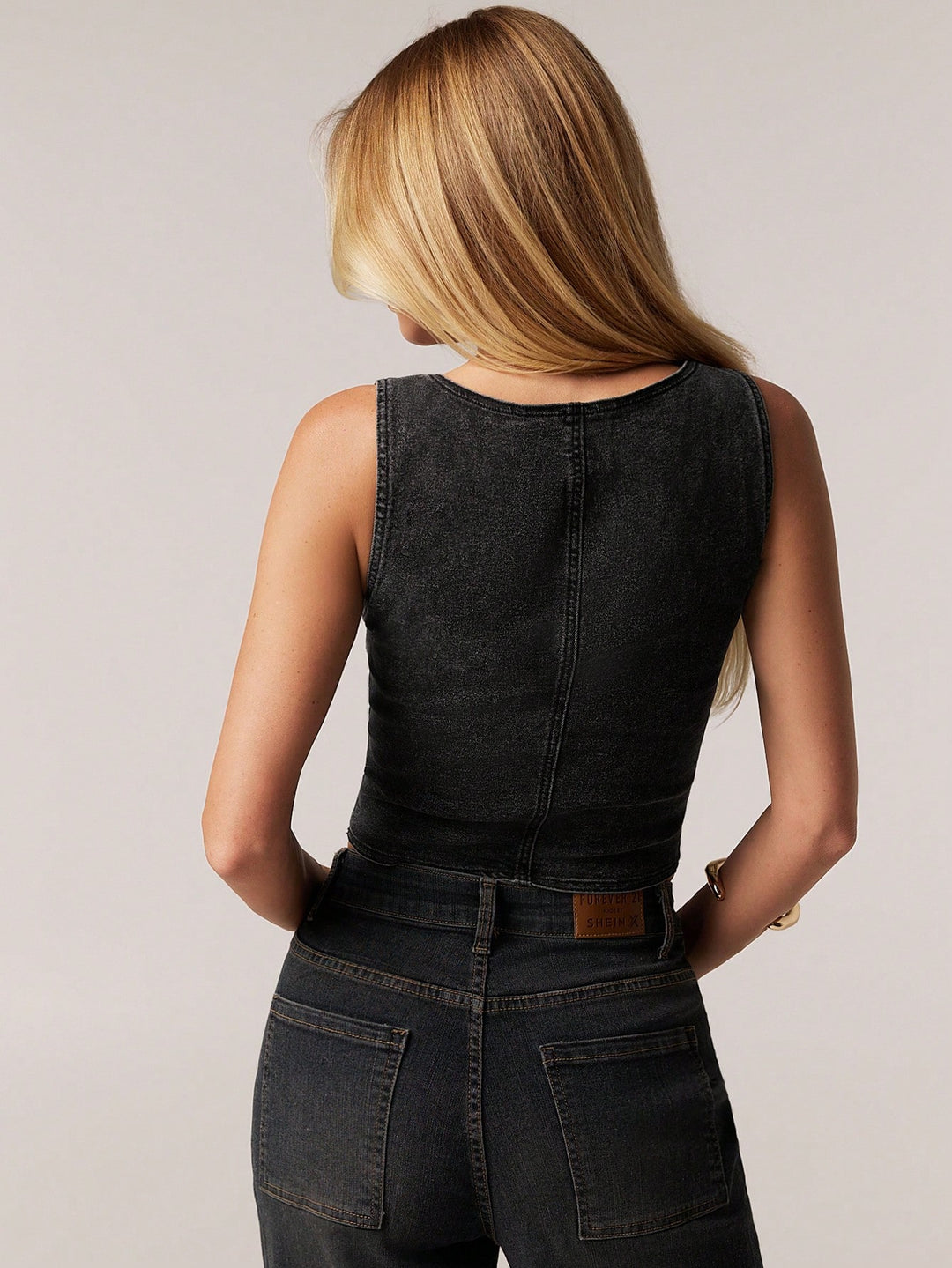 Top SHEIN, negru