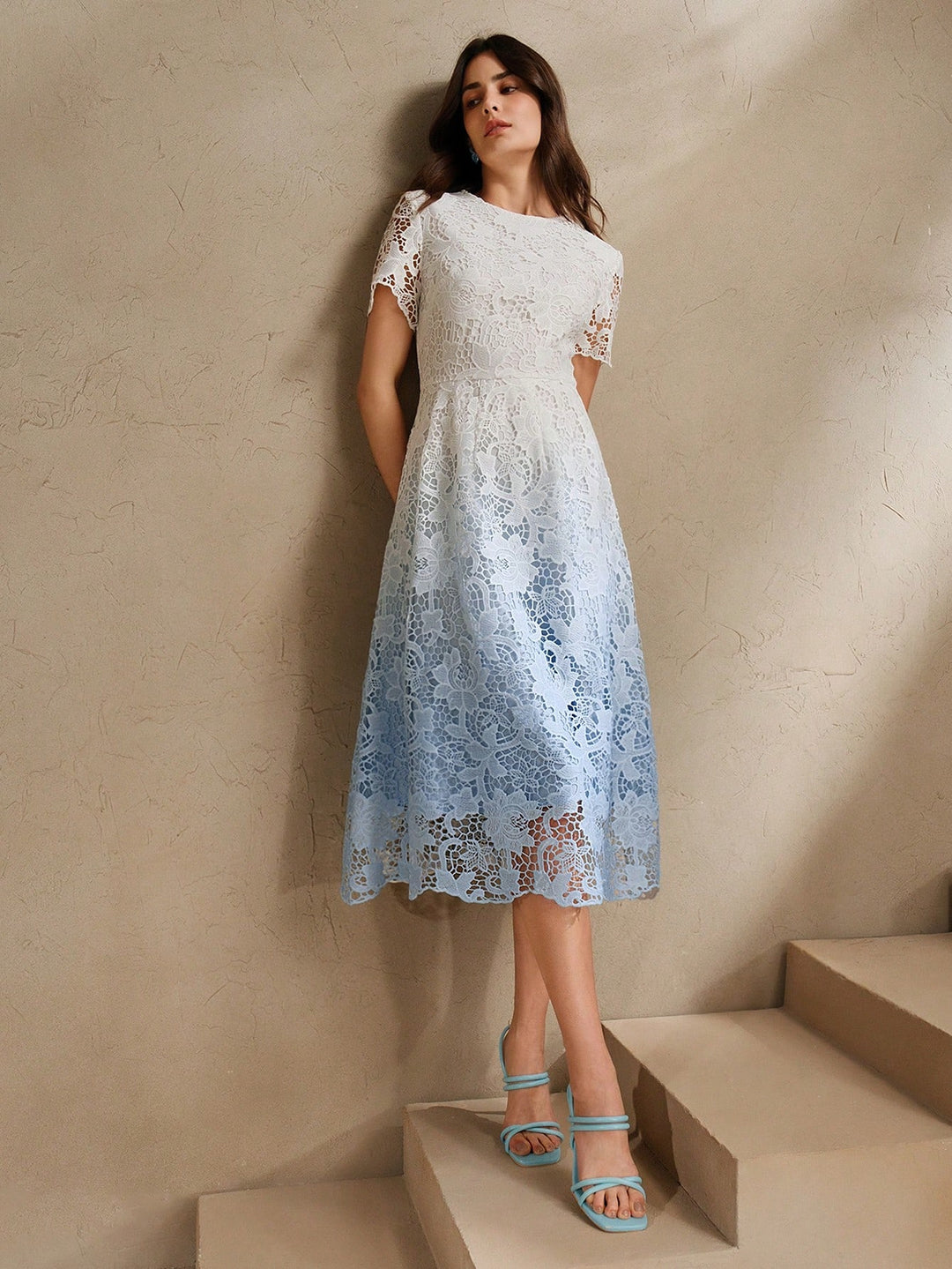 Rochie midi SHEIN, albastru
