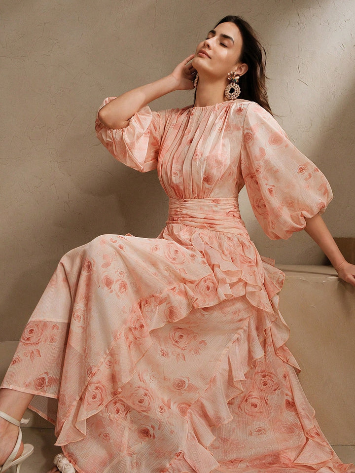 Rochie maxi SHEIN, mix culori