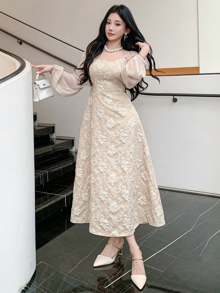 Rochie midi SHEIN, bej