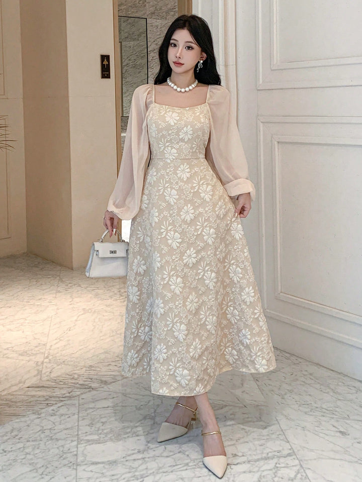 Rochie midi SHEIN, bej