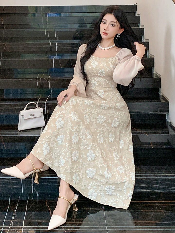 Rochie midi SHEIN, bej