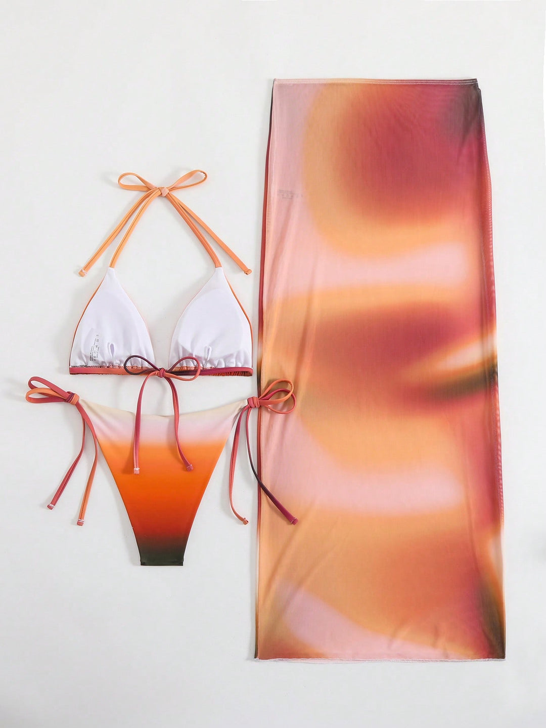 Set bikini SHEIN, portocaliu