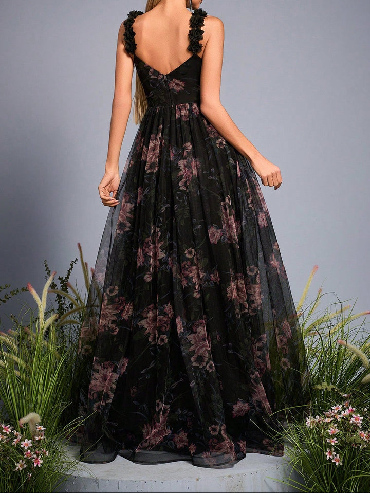 SHEIN maxi ruha, fekete