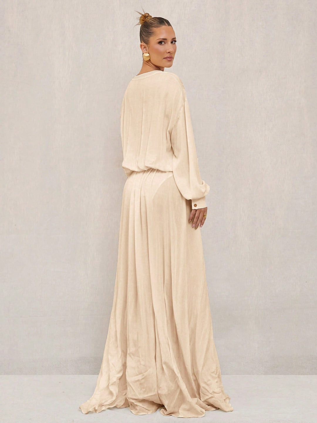 Rochie maxi SHEIN, kaki