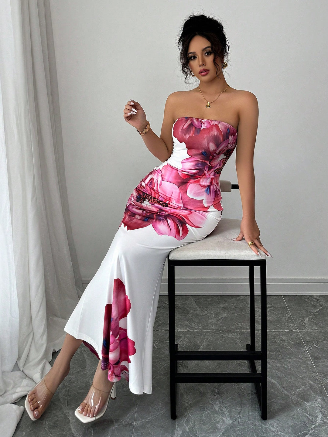 Rochie maxi SHEIN, mix culori