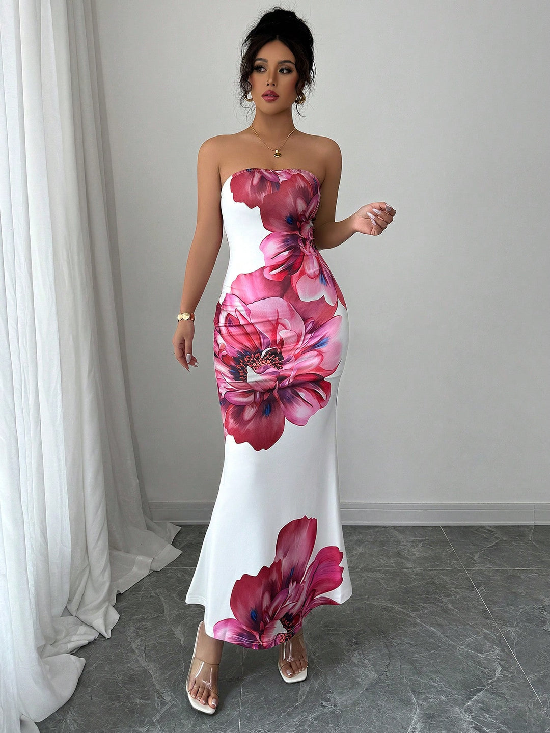 Rochie maxi SHEIN, mix culori