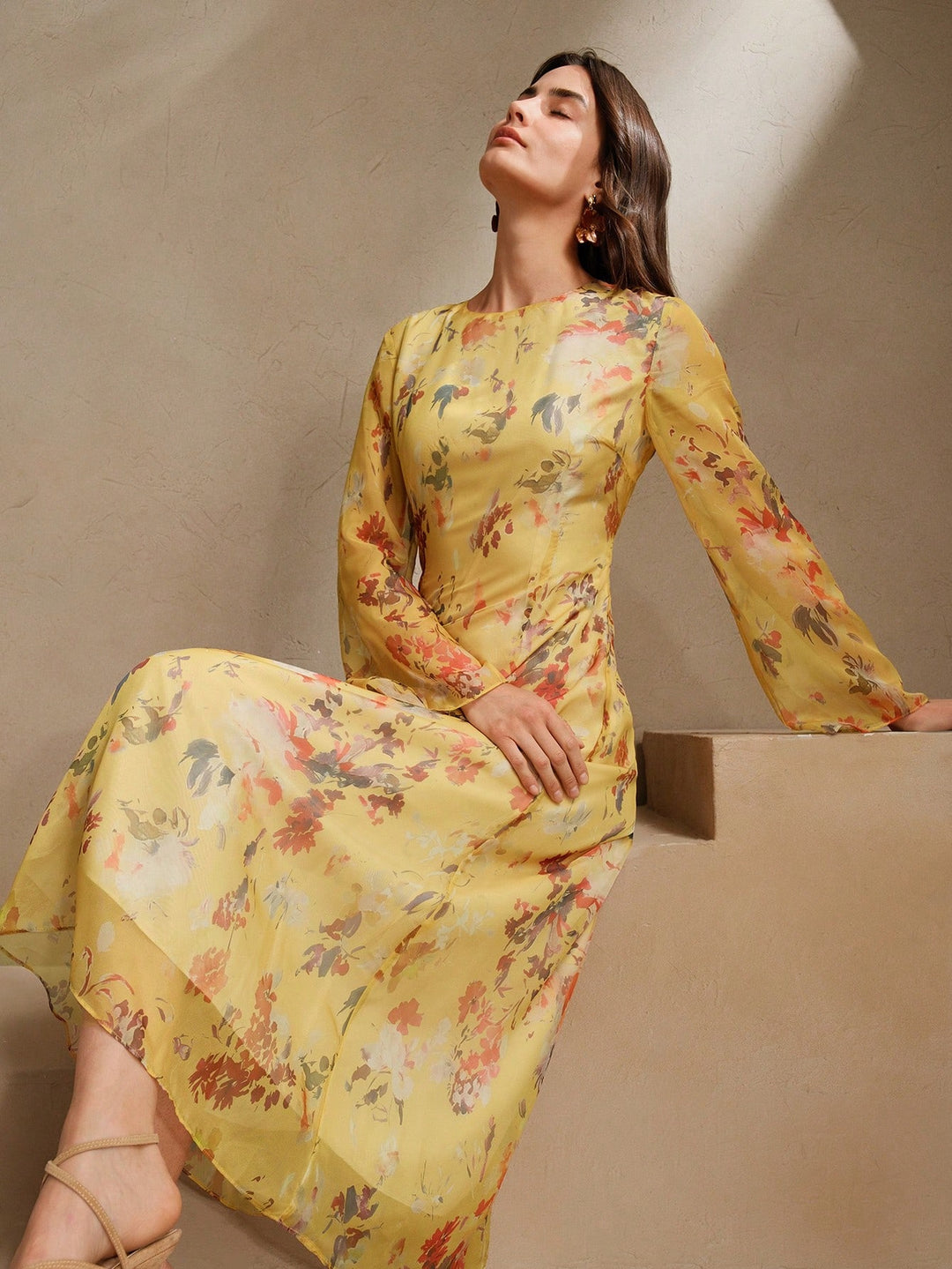 Rochie maxi SHEIN, galben