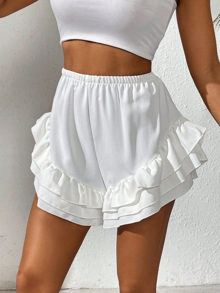 Pantaloni scurți SHEIN, alb