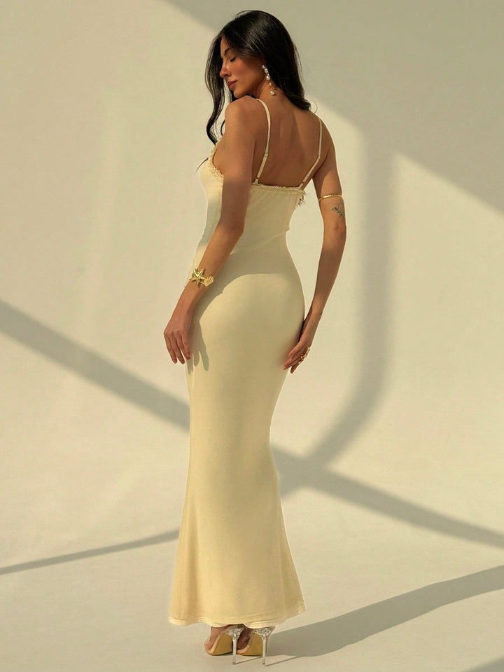 Rochie maxi SHEIN, bej