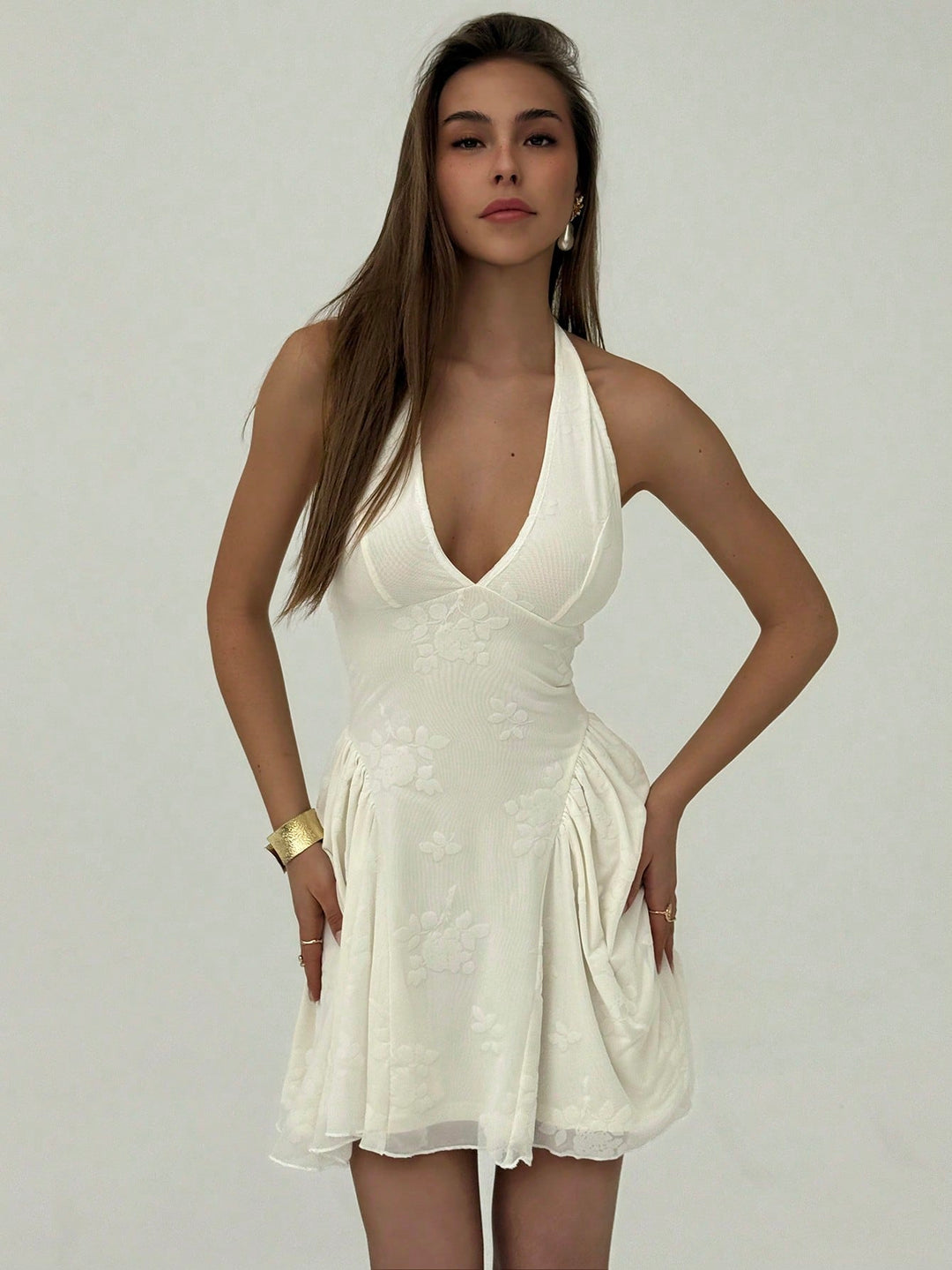 Rochie mini SHEIN, alb