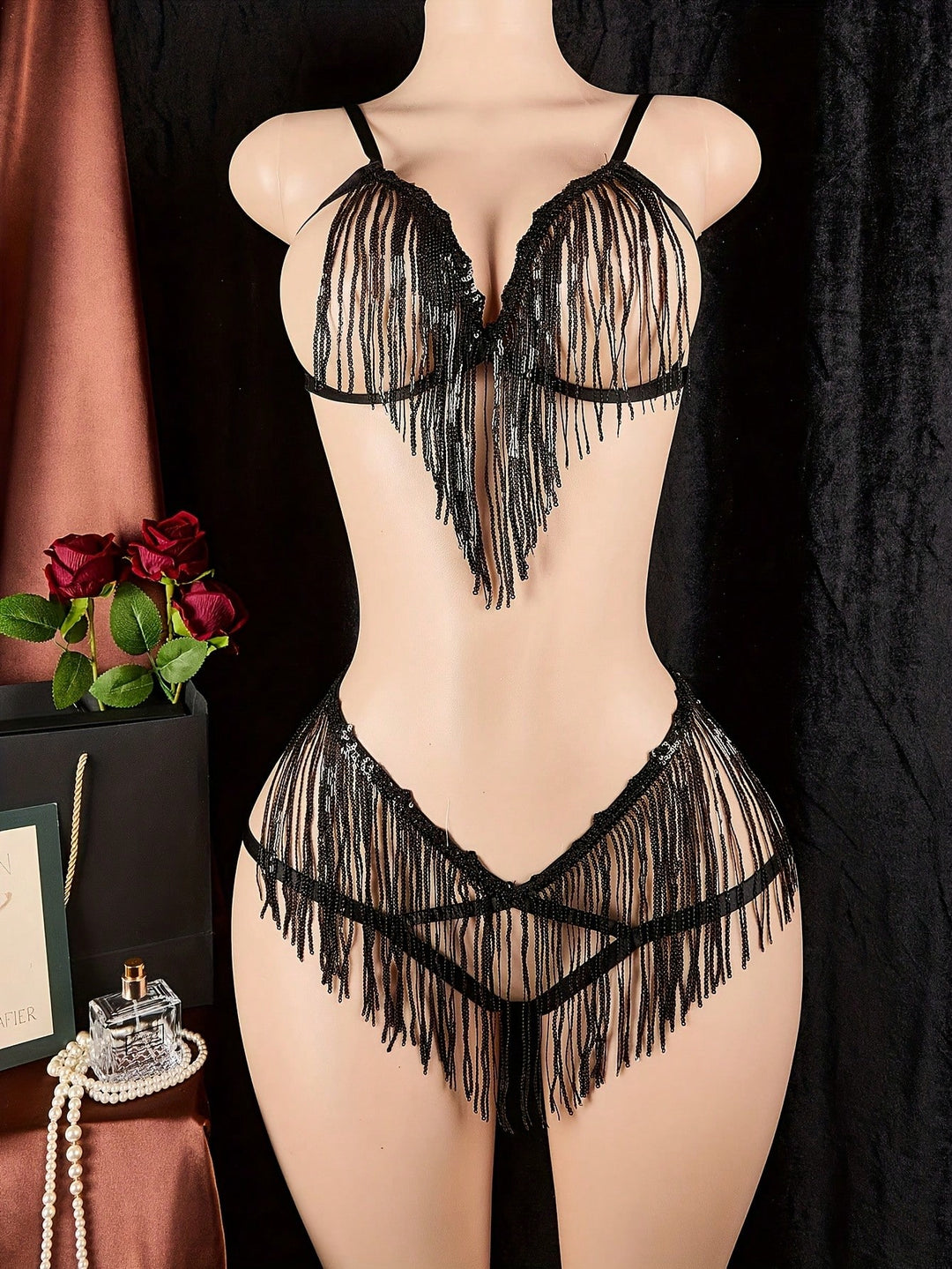 Set de lenjerie SHEIN, negru