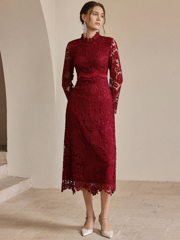 Rochie midi SHEIN, vișiniu
