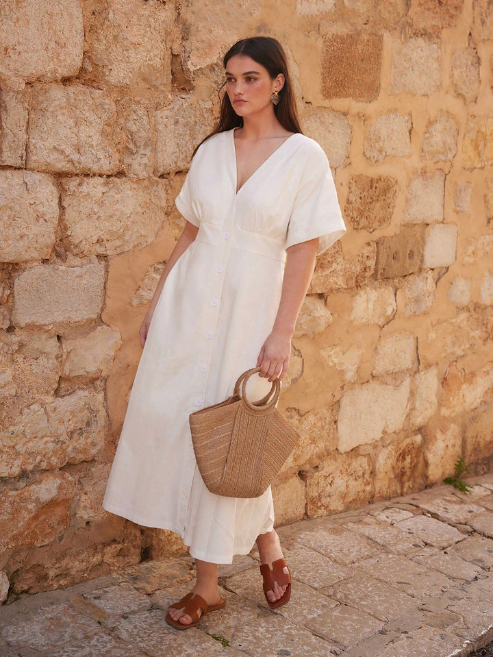 Rochie maxi SHEIN, alb