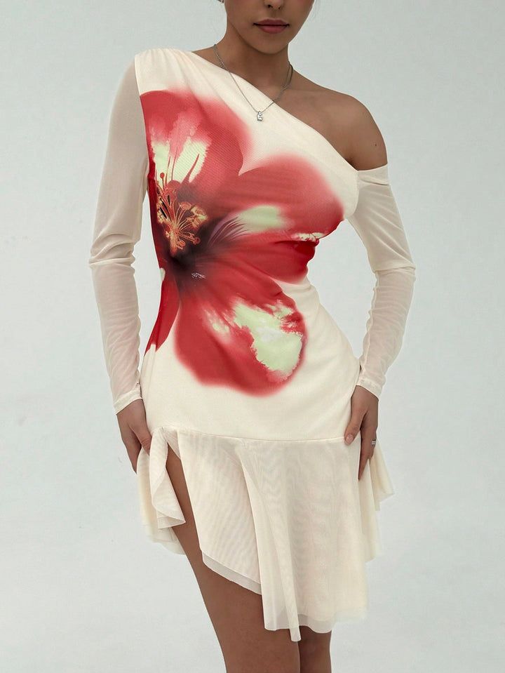 Rochie mini SHEIN, crem