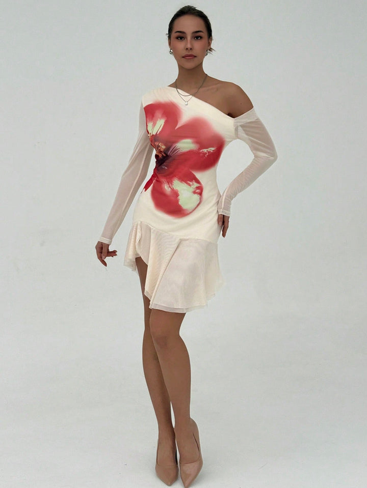 Rochie mini SHEIN, crem
