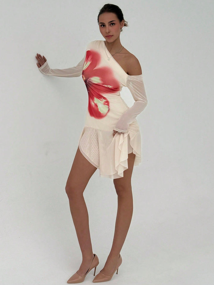 Rochie mini SHEIN, crem