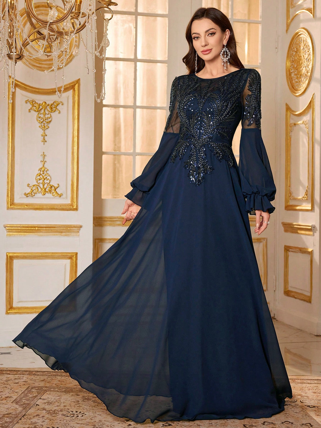 Rochie de ocazie SHEIN, albastru
