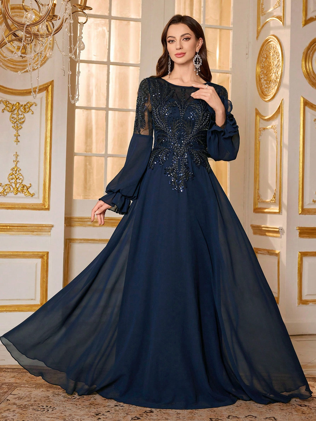 Rochie de ocazie SHEIN, albastru