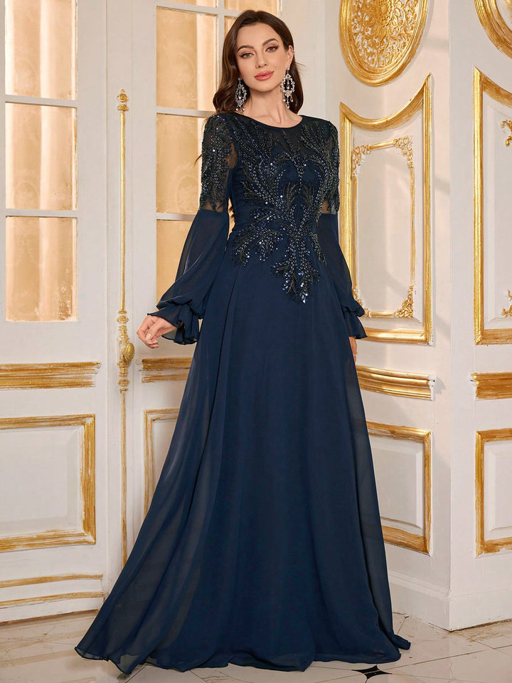 Rochie de ocazie SHEIN, albastru