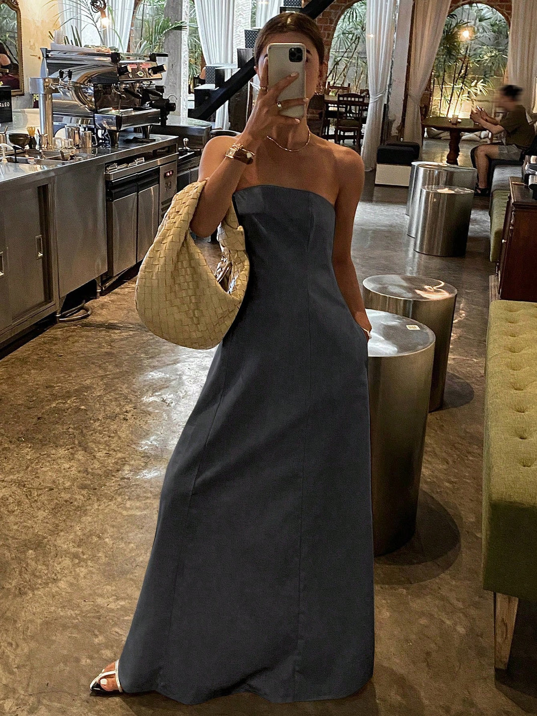 Rochie maxi SHEIN, gri
