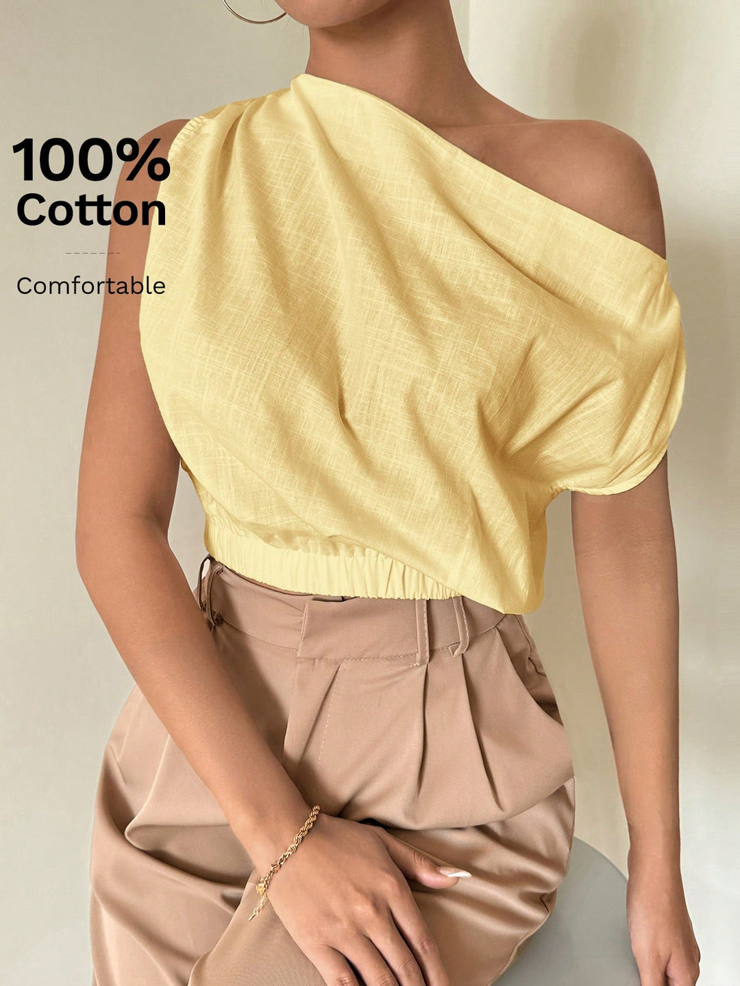 Top SHEIN, galben