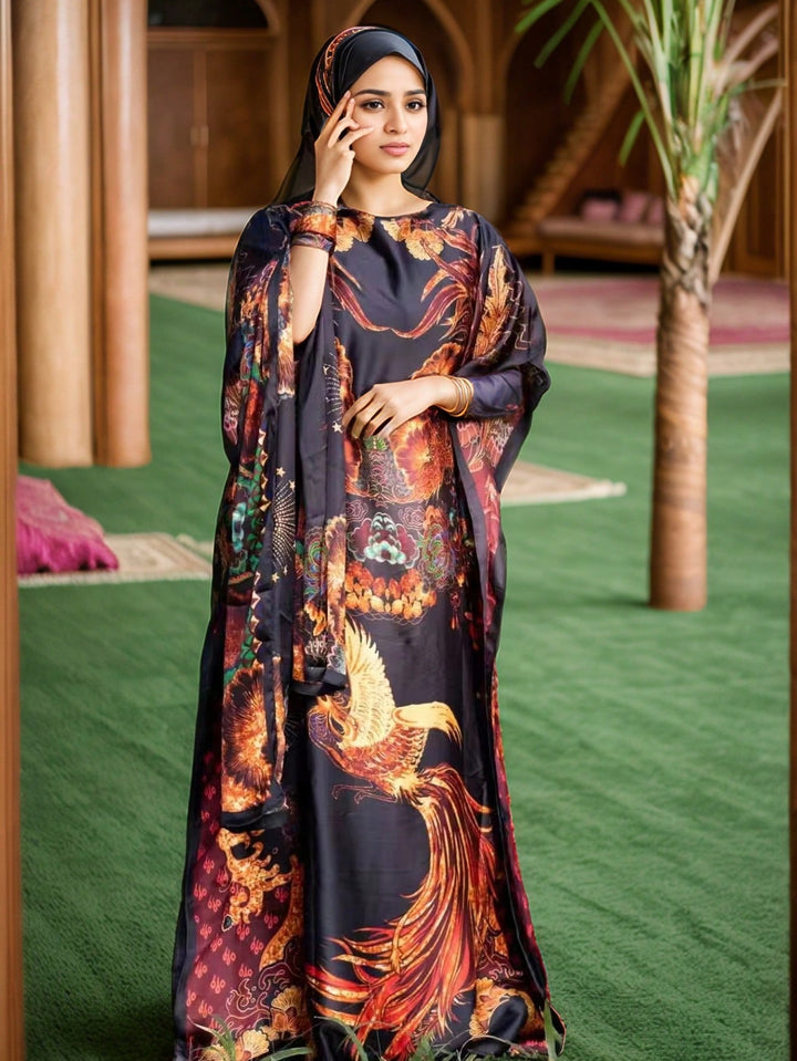 Set caftan și jalabiya SHEIN, mix culori
