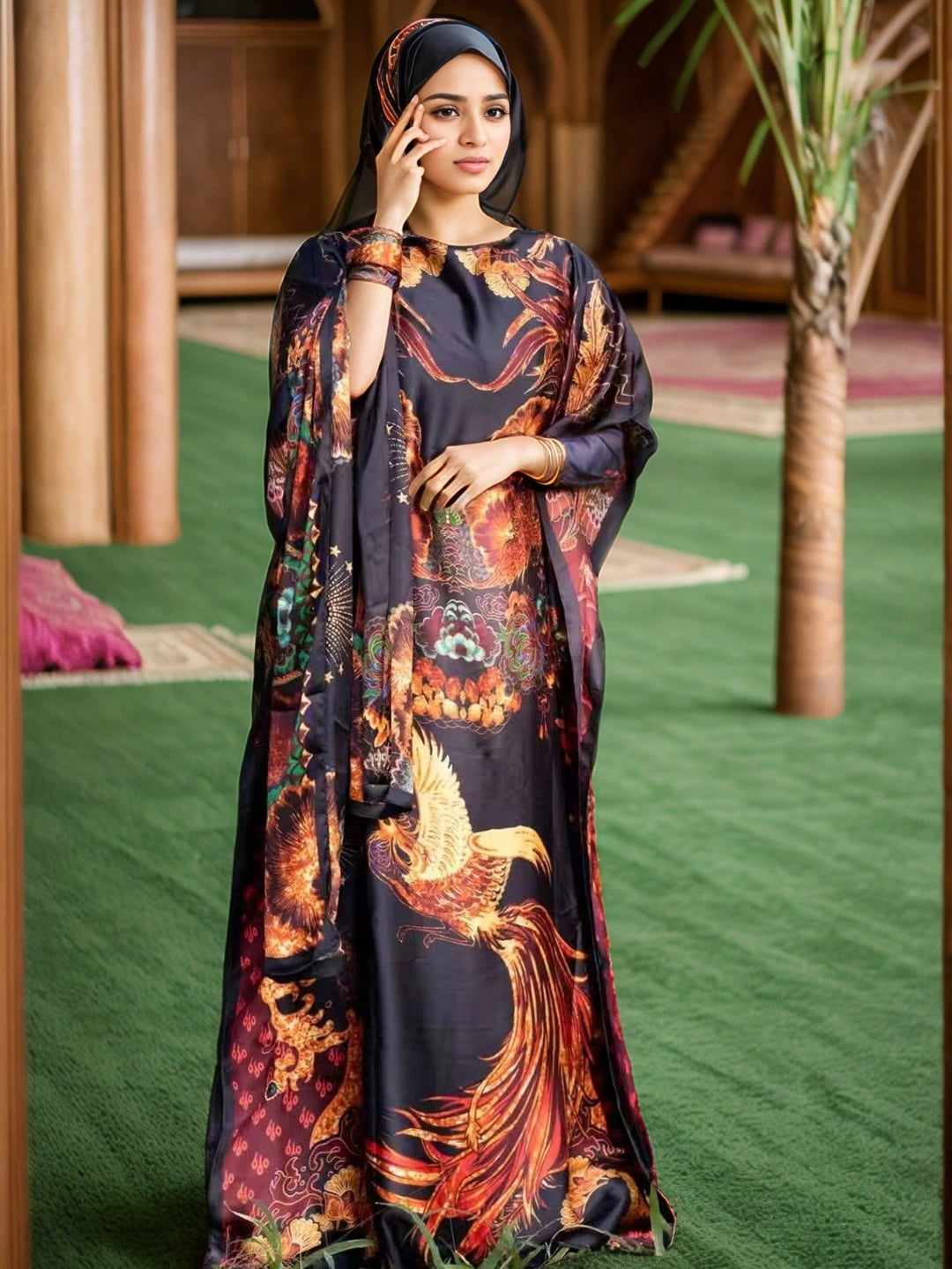 Set caftan și jalabiya SHEIN, mix culori