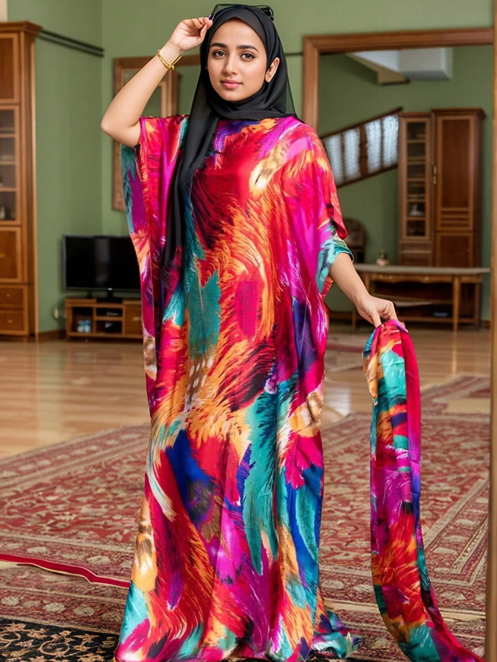 Set caftan și jalabiya SHEIN, mix culori