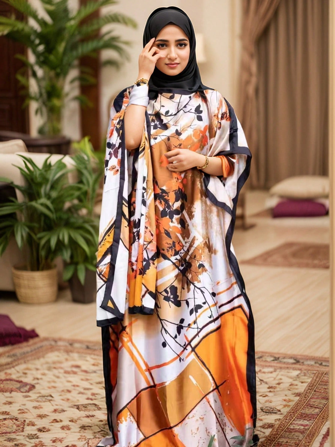 Set caftan și jalabiya SHEIN, mix culori
