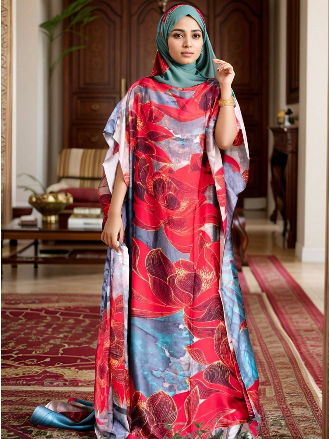 Set caftan și jalabiya SHEIN, mix culori