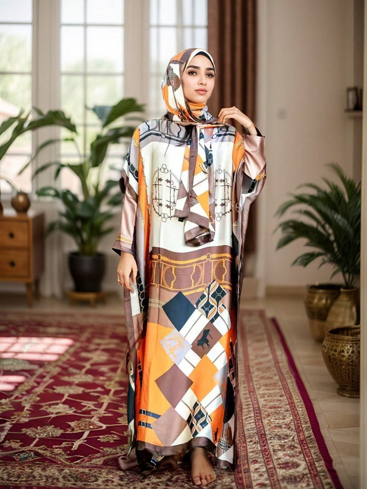 Set caftan și jalabiya SHEIN, mix culori