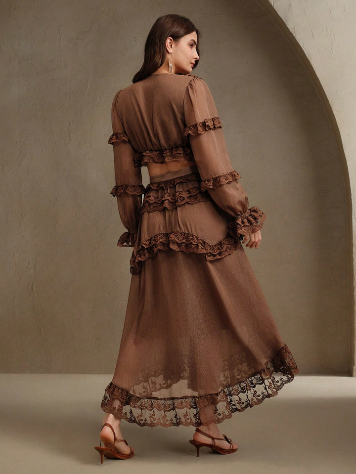 Rochie maxi SHEIN, maro