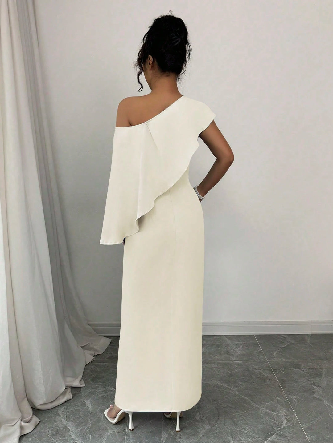 Rochie maxi Shein, crem