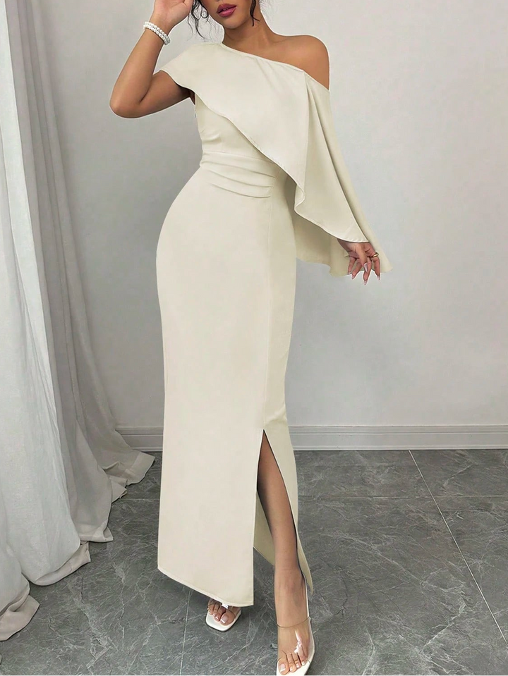 Rochie maxi Shein, crem