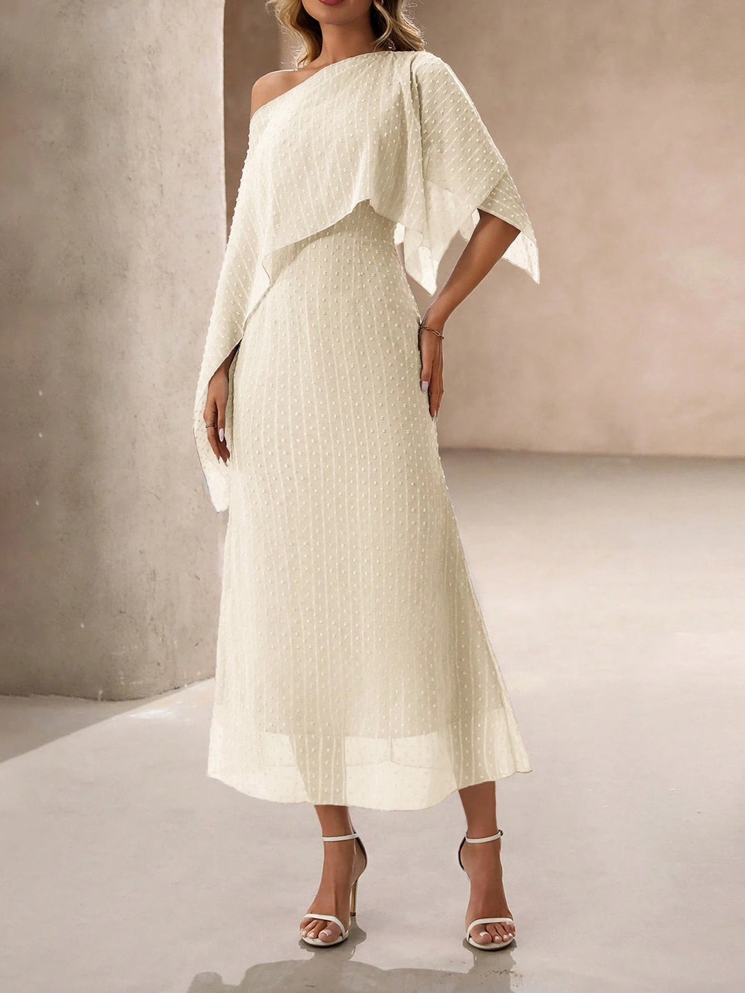 Rochie midi SHEIN, crem