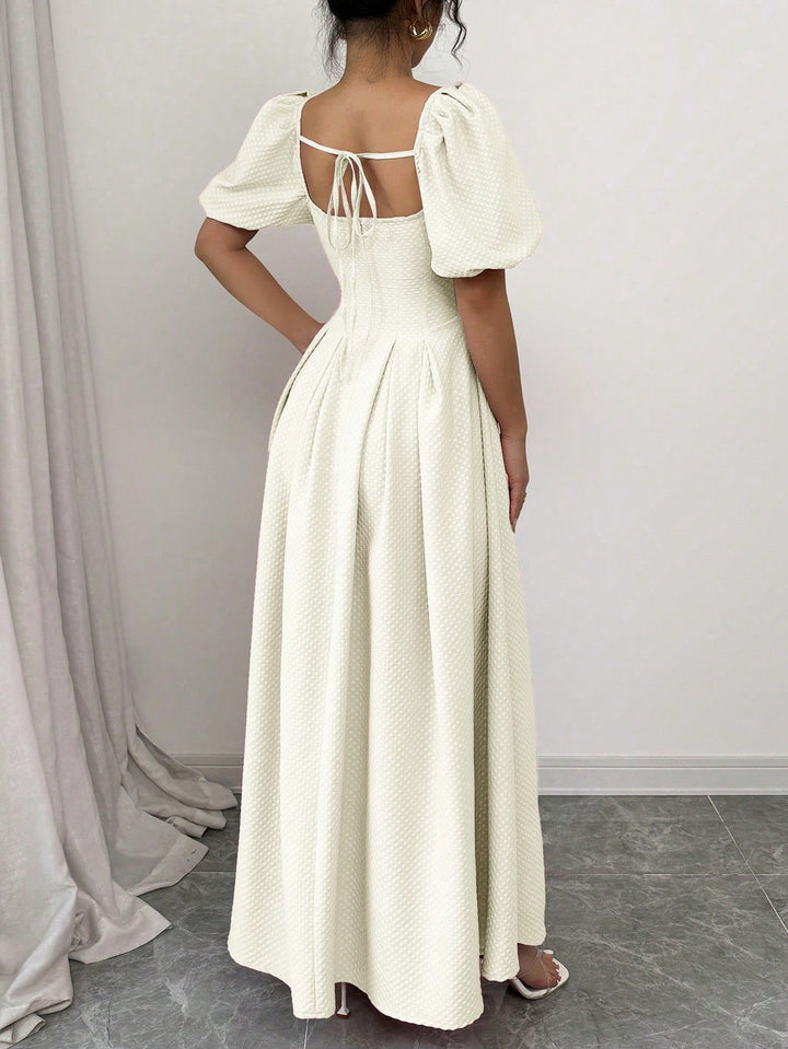 Rochie maxi SHEIN, crem