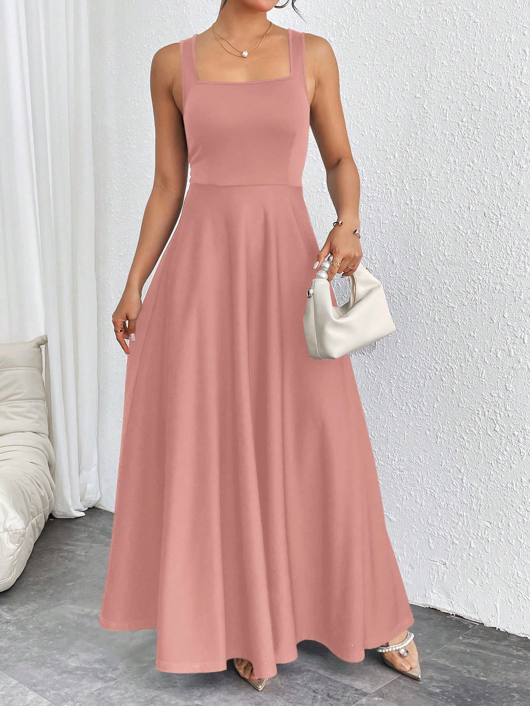 Rochie maxi SHEIN, roz
