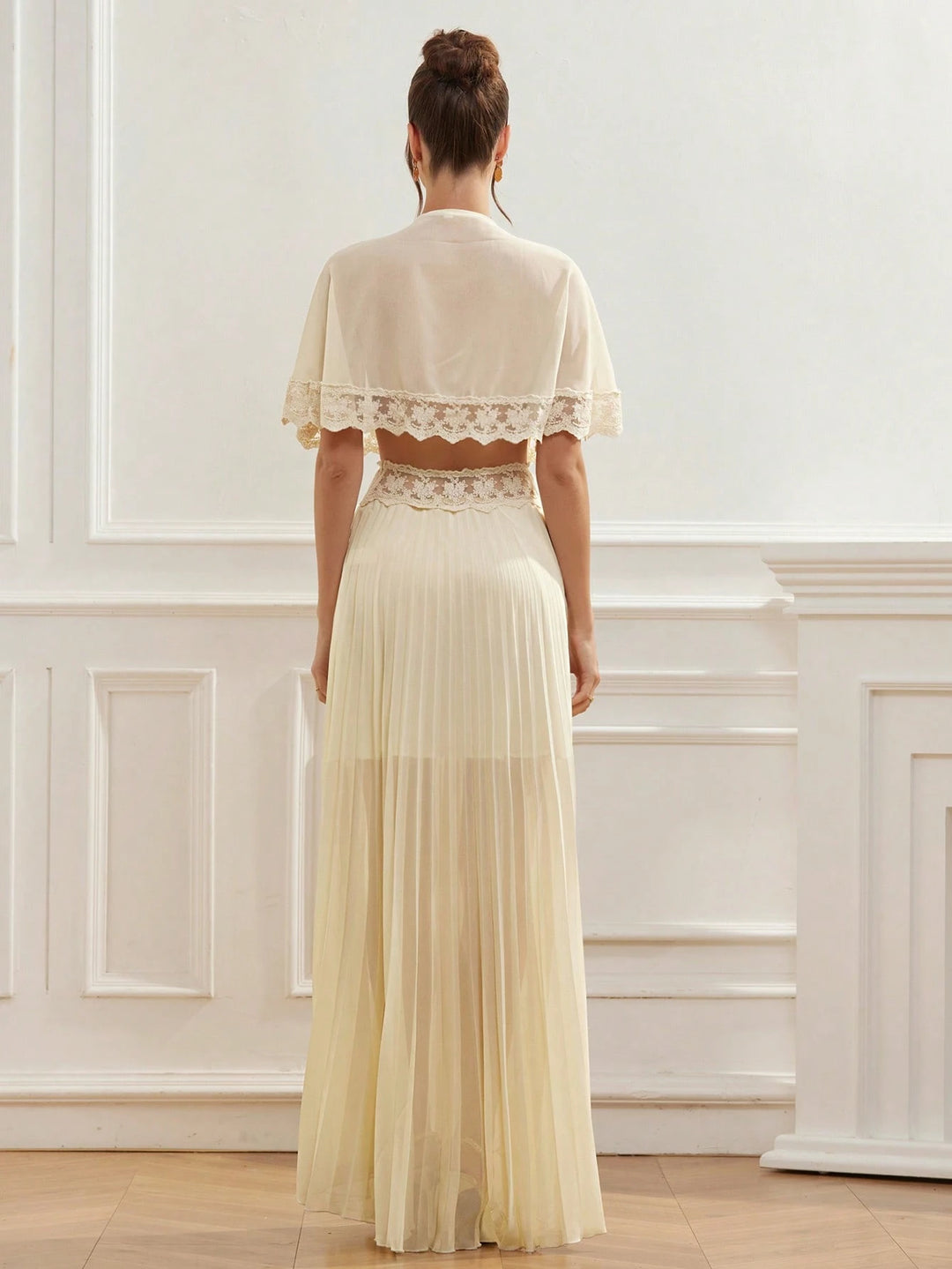 Rochie maxi SHEIN, crem
