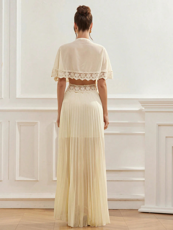 Rochie maxi SHEIN, crem