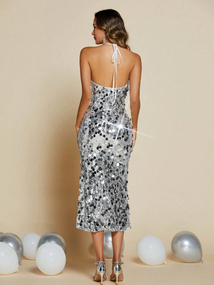 Rochie de ocazie SHEIN, argintiu