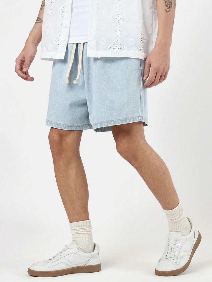 Pantaloni scurți SHEIN, albastru
