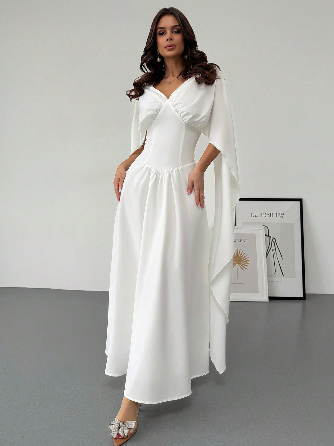 Rochie maxi SHEIN, alb